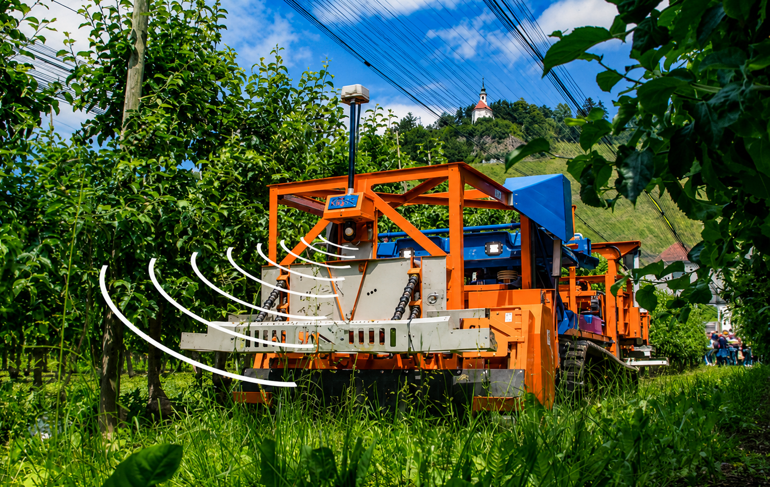 R-Wave 2D MP Radar used on an autonomous vehicle in an orchard