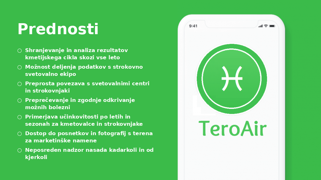 Prednosti aplikacije TeroAir